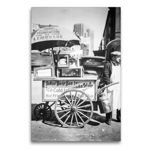 Premium Textil-Leinwand 60 x 90 cm Hoch-Format Hot Dog Stand, West St. and North Moore, Manhattan, 1936 | Wandbild, HD-Bild auf Keilrahmen, Fertigbild auf hochwertigem Vlies, Leinwanddruck von Christian Müringer