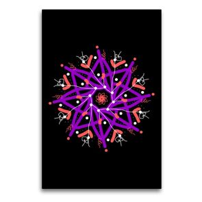 Premium Textil-Leinwand 60 x 90 cm Hoch-Format Mandalas Lichtfunken | Wandbild, HD-Bild auf Keilrahmen, Fertigbild auf hochwertigem Vlies, Leinwanddruck von Gabi Zapf