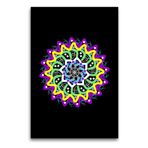 Premium Textil-Leinwand 60 x 90 cm Hoch-Format Mandalas Lichtfunken | Wandbild, HD-Bild auf Keilrahmen, Fertigbild auf hochwertigem Vlies, Leinwanddruck von Gabi Zapf