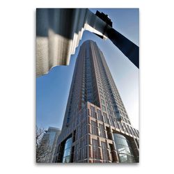 Premium Textil-Leinwand 60 x 90 cm Hoch-Format Messeturm / Hammermann | Wandbild, HD-Bild auf Keilrahmen, Fertigbild auf hochwertigem Vlies, Leinwanddruck von Petrus Bodenstaff Taxifahrer in Frankfurt am Main