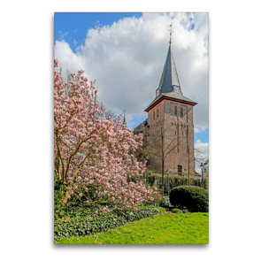 Premium Textil-Leinwand 60 x 90 cm Hoch-Format St. Peter und Paul Kirche in Wegberg | Wandbild, HD-Bild auf Keilrahmen, Fertigbild auf hochwertigem Vlies, Leinwanddruck von Natalja Thomas