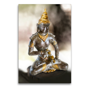 Premium Textil-Leinwand 60 x 90 cm Hoch-Format Vajrasattva, der Buddha des Wissens und der Weisheit | Wandbild, HD-Bild auf Keilrahmen, Fertigbild auf hochwertigem Vlies, Leinwanddruck von Bernd Maertens