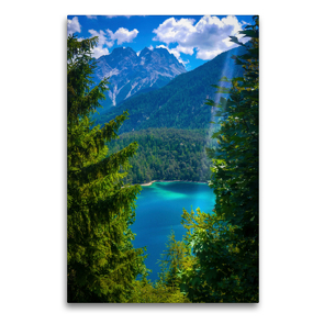 Premium Textil-Leinwand 60 x 90 cm Hoch-Format Zugspitzblick in Österreich | Wandbild, HD-Bild auf Keilrahmen, Fertigbild auf hochwertigem Vlies, Leinwanddruck von N N