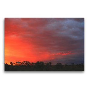 Premium Textil-Leinwand 75 x 50 cm Quer-Format Abendstimmung nahe der Etosha-Pfanne, Namibia | Wandbild, HD-Bild auf Keilrahmen, Fertigbild auf hochwertigem Vlies, Leinwanddruck von Dr. Werner Altner