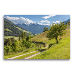 Premium Textil-Leinwand 75 x 50 cm Quer-Format Ahrntaler Sonnenweg bei St. Johann in Südtirol, Italien | Wandbild, HD-Bild auf Keilrahmen, Fertigbild auf hochwertigem Vlies, Leinwanddruck von Christian Müringer