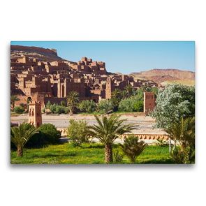 Premium Textil-Leinwand 75 x 50 cm Quer-Format Ait Benhaddou -Marokko | Wandbild, HD-Bild auf Keilrahmen, Fertigbild auf hochwertigem Vlies, Leinwanddruck von Martin Rauchenwald