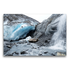 Premium Textil-Leinwand 75 x 50 cm Quer-Format Am Worthington-Gletscher – ein Gletscher in den Chugach Mountains in Alaska. | Wandbild, HD-Bild auf Keilrahmen, Fertigbild auf hochwertigem Vlies, Leinwanddruck von Flori0