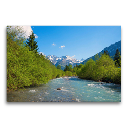 Premium Textil-Leinwand 75 x 50 cm Quer-Format An der Stillach | Wandbild, HD-Bild auf Keilrahmen, Fertigbild auf hochwertigem Vlies, Leinwanddruck von SusaZoom