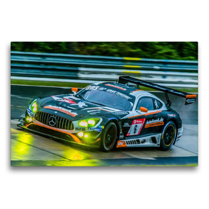 Premium Textil-Leinwand 750 x 500 cm Quer-Format Autoarena AMG GT3 | Wandbild, HD-Bild auf Keilrahmen, Fertigbild auf hochwertigem Vlies, Leinwanddruck von Dirk Stegemann © Phoenix Photodesign