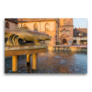 Premium Textil-Leinwand 75 x 50 cm Quer-Format Barbenbrunnen | Wandbild, HD-Bild auf Keilrahmen, Fertigbild auf hochwertigem Vlies, Leinwanddruck von Heike Butschkus