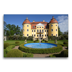 Premium Textil-Leinwand 75 x 50 cm Quer-Format Barockschloss Milkel | Wandbild, HD-Bild auf Keilrahmen, Fertigbild auf hochwertigem Vlies, Leinwanddruck von Pia Thauwald