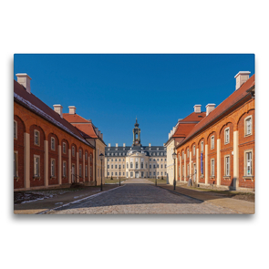 Premium Textil-Leinwand 75 x 50 cm Quer-Format Blick auf die Hubertusburg in Wermsdorf | Wandbild, HD-Bild auf Keilrahmen, Fertigbild auf hochwertigem Vlies, Leinwanddruck von N N