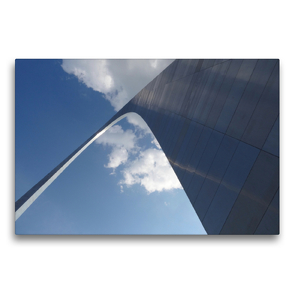 Premium Textil-Leinwand 75 x 50 cm Quer-Format Blick durch den Gateway Arch in den Himmel | Wandbild, HD-Bild auf Keilrahmen, Fertigbild auf hochwertigem Vlies, Leinwanddruck von Martin Rothenhöfer