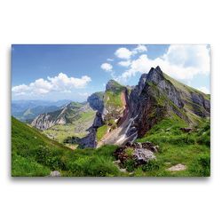 Premium Textil-Leinwand 75 x 50 cm Quer-Format Blick ins Rofangebirge | Wandbild, HD-Bild auf Keilrahmen, Fertigbild auf hochwertigem Vlies, Leinwanddruck von Anja Frost