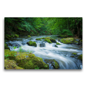 Premium Textil-Leinwand 75 x 50 cm Quer-Format Bodetal bei Thale | Wandbild, HD-Bild auf Keilrahmen, Fertigbild auf hochwertigem Vlies, Leinwanddruck von Martin Wasilewski