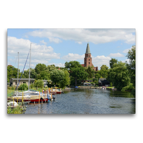 Premium Textil-Leinwand 75 x 50 cm Quer-Format Brandenburg an der Havel – Stadt der Flussarme, Kanäle und Inseln | Wandbild, HD-Bild auf Keilrahmen, Fertigbild auf hochwertigem Vlies, Leinwanddruck von Anja Frost