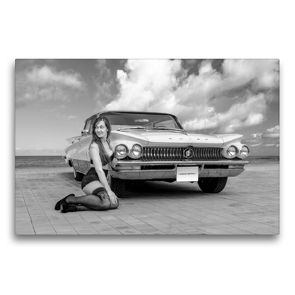 Premium Textil-Leinwand 75 x 50 cm Quer-Format Buick Invicta Bj 1960 | Wandbild, HD-Bild auf Keilrahmen, Fertigbild auf hochwertigem Vlies, Leinwanddruck von Detlef Kolbe Dex-Photography