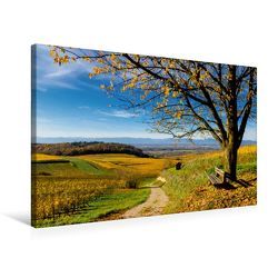 Premium Textil-Leinwand 75 x 50 cm Quer-Format Bunter Kaiserstuhl im Herbst | Wandbild, HD-Bild auf Keilrahmen, Fertigbild auf hochwertigem Vlies, Leinwanddruck von Jörg Sobottka von Sobottka,  Joerg