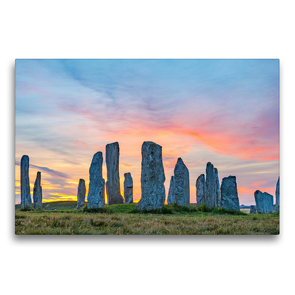 Premium Textil-Leinwand 75 x 50 cm Quer-Format Callanish Stones, Isle of Lewis, Äussere Hebriden, Schottland | Wandbild, HD-Bild auf Keilrahmen, Fertigbild auf hochwertigem Vlies, Leinwanddruck von Harald Schnitzler