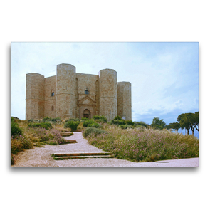 Premium Textil-Leinwand 75 x 50 cm Quer-Format Castel del Monte | Wandbild, HD-Bild auf Keilrahmen, Fertigbild auf hochwertigem Vlies, Leinwanddruck von Hanna Wagner