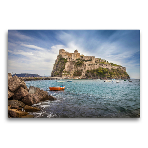 Premium Textil-Leinwand 75 x 50 cm Quer-Format Castello Aragonese auf Ischia, Italien | Wandbild, HD-Bild auf Keilrahmen, Fertigbild auf hochwertigem Vlies, Leinwanddruck von Christian Müringer