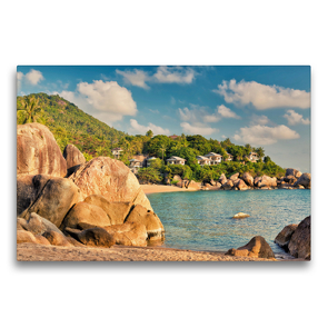 Premium Textil-Leinwand 75 x 50 cm Quer-Format Coral Cove Beach – Kho Samui | Wandbild, HD-Bild auf Keilrahmen, Fertigbild auf hochwertigem Vlies, Leinwanddruck von Stefan Becker