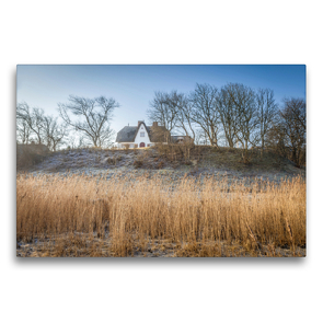 Premium Textil-Leinwand 75 x 50 cm Quer-Format Deichhaus auf Sylt | Wandbild, HD-Bild auf Keilrahmen, Fertigbild auf hochwertigem Vlies, Leinwanddruck von Christian Müringer