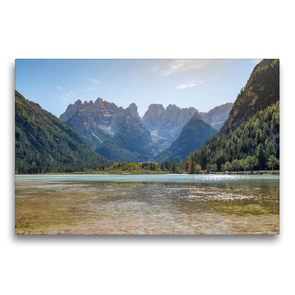 Premium Textil-Leinwand 75 x 50 cm Quer-Format Der verborgene Schatz, Dürrensee | Wandbild, HD-Bild auf Keilrahmen, Fertigbild auf hochwertigem Vlies, Leinwanddruck von Christina Fink