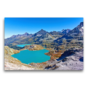 Premium Textil-Leinwand 75 x 50 cm Quer-Format Der Weißsee und der Tauernmoossee | Wandbild, HD-Bild auf Keilrahmen, Fertigbild auf hochwertigem Vlies, Leinwanddruck von Christa Kramer