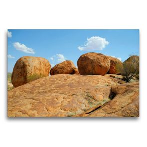 Premium Textil-Leinwand 75 x 50 cm Quer-Format Devil Marbles | Wandbild, HD-Bild auf Keilrahmen, Fertigbild auf hochwertigem Vlies, Leinwanddruck von Andrea Pons