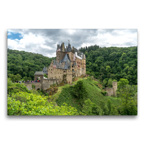 Premium Textil-Leinwand 75 x 50 cm Quer-Format Die Burg Eltz | Wandbild, HD-Bild auf Keilrahmen, Fertigbild auf hochwertigem Vlies, Leinwanddruck von Peter Schickert