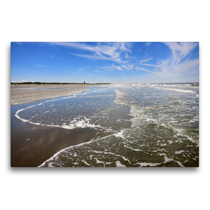 Premium Textil-Leinwand 75 x 50 cm Quer-Format Die Flut kommt | Wandbild, HD-Bild auf Keilrahmen, Fertigbild auf hochwertigem Vlies, Leinwanddruck von Susanne Herppich