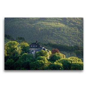 Premium Textil-Leinwand 75 x 50 cm Quer-Format Die Freusburg bei Kirchen/Sieg | Wandbild, HD-Bild auf Keilrahmen, Fertigbild auf hochwertigem Vlies, Leinwanddruck von Matthias Schaefgen