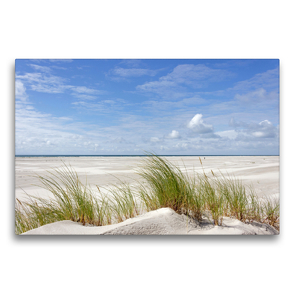 Premium Textil-Leinwand 75 x 50 cm Quer-Format Dünen und Kniepsand, Insel Amrum | Wandbild, HD-Bild auf Keilrahmen, Fertigbild auf hochwertigem Vlies, Leinwanddruck von N N