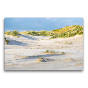 Premium Textil-Leinwand 75 x 50 cm Quer-Format Dünenlandschaft in St. Peter-Ording | Wandbild, HD-Bild auf Keilrahmen, Fertigbild auf hochwertigem Vlies, Leinwanddruck von Annett Mirsberger