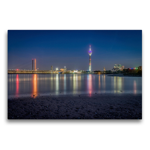 Premium Textil-Leinwand 75 x 50 cm Quer-Format Düsseldorf Paradiesstrand | Wandbild, HD-Bild auf Keilrahmen, Fertigbild auf hochwertigem Vlies, Leinwanddruck von Alexander Gründel