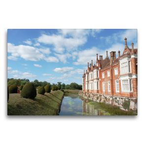 Premium Textil-Leinwand 75 x 50 cm Quer-Format Helmingham Hall, Suffolk, England | Wandbild, HD-Bild auf Keilrahmen, Fertigbild auf hochwertigem Vlies, Leinwanddruck von Gisela Kruse