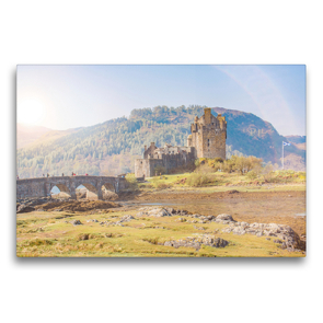 Premium Textil-Leinwand 75 x 50 cm Quer-Format Eilean Donan Castle auf der Isle of Skye | Wandbild, HD-Bild auf Keilrahmen, Fertigbild auf hochwertigem Vlies, Leinwanddruck von pixs:sell@Adobe Stock