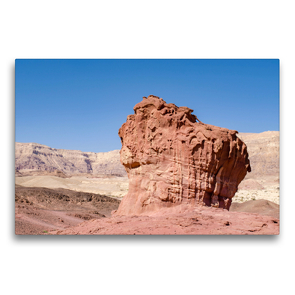 Premium Textil-Leinwand 75 x 50 cm Quer-Format Einer der sogenannten MUSHROOMS im Timna Park | Wandbild, HD-Bild auf Keilrahmen, Fertigbild auf hochwertigem Vlies, Leinwanddruck von Daniel Meissner