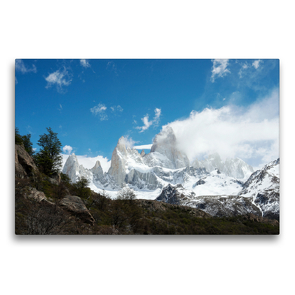 Premium Textil-Leinwand 75 x 50 cm Quer-Format Fitz Roy | Wandbild, HD-Bild auf Keilrahmen, Fertigbild auf hochwertigem Vlies, Leinwanddruck von Teresa Schade