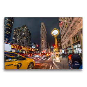 Premium Textil-Leinwand 75 x 50 cm Quer-Format Flatiron Building am Madison Square Park 23 Street | Wandbild, HD-Bild auf Keilrahmen, Fertigbild auf hochwertigem Vlies, Leinwanddruck von Kurt Krause