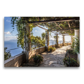 Premium Textil-Leinwand 75 x 50 cm Quer-Format Garten der Villa San Michele auf Capri, Italien | Wandbild, HD-Bild auf Keilrahmen, Fertigbild auf hochwertigem Vlies, Leinwanddruck von Christian Müringer