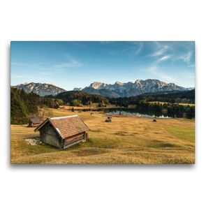 Premium Textil-Leinwand 75 x 50 cm Quer-Format Geroldsee Bayern | Wandbild, HD-Bild auf Keilrahmen, Fertigbild auf hochwertigem Vlies, Leinwanddruck von Bergpixel