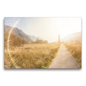 Premium Textil-Leinwand 75 x 50 cm Quer-Format Glenfinnan Monument in den Highlands | Wandbild, HD-Bild auf Keilrahmen, Fertigbild auf hochwertigem Vlies, Leinwanddruck von pixs:sell@Adobe Stock