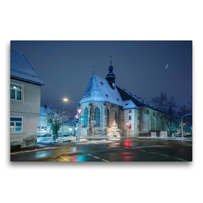 Premium Textil-Leinwand 75 x 50 cm Quer-Format Heilig-Kreuz-Kirche | Wandbild, HD-Bild auf Keilrahmen, Fertigbild auf hochwertigem Vlies, Leinwanddruck von Val Thoermer