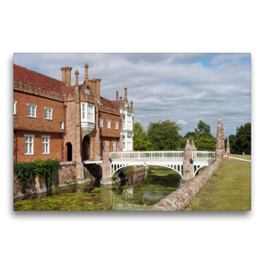 Premium Textil-Leinwand 75 x 50 cm Quer-Format Helmingham Hall, Suffolk, England | Wandbild, HD-Bild auf Keilrahmen, Fertigbild auf hochwertigem Vlies, Leinwanddruck von Gisela Kruse