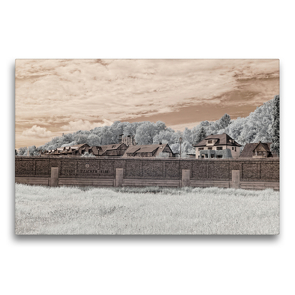 Premium Textil-Leinwand 75 x 50 cm Quer-Format Hitzacker als Infrarot-Fotografie | Wandbild, HD-Bild auf Keilrahmen, Fertigbild auf hochwertigem Vlies, Leinwanddruck von Heike Langenkamp