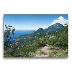 Premium Textil-Leinwand 75 x 50 cm Quer-Format Höhenweg bei Sasso am Gardasee | Wandbild, HD-Bild auf Keilrahmen, Fertigbild auf hochwertigem Vlies, Leinwanddruck von SusaZoom