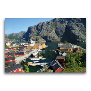 Premium Textil-Leinwand 75 x 50 cm Quer-Format Im hohen Norden Norwegens Die Lofoten | Wandbild, HD-Bild auf Keilrahmen, Fertigbild auf hochwertigem Vlies, Leinwanddruck von Liane Rönsch