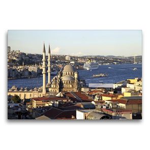 Premium Textil-Leinwand 75 x 50 cm Quer-Format Istanbul – Süleymaniye-Moschee | Wandbild, HD-Bild auf Keilrahmen, Fertigbild auf hochwertigem Vlies, Leinwanddruck von Michael Herzog